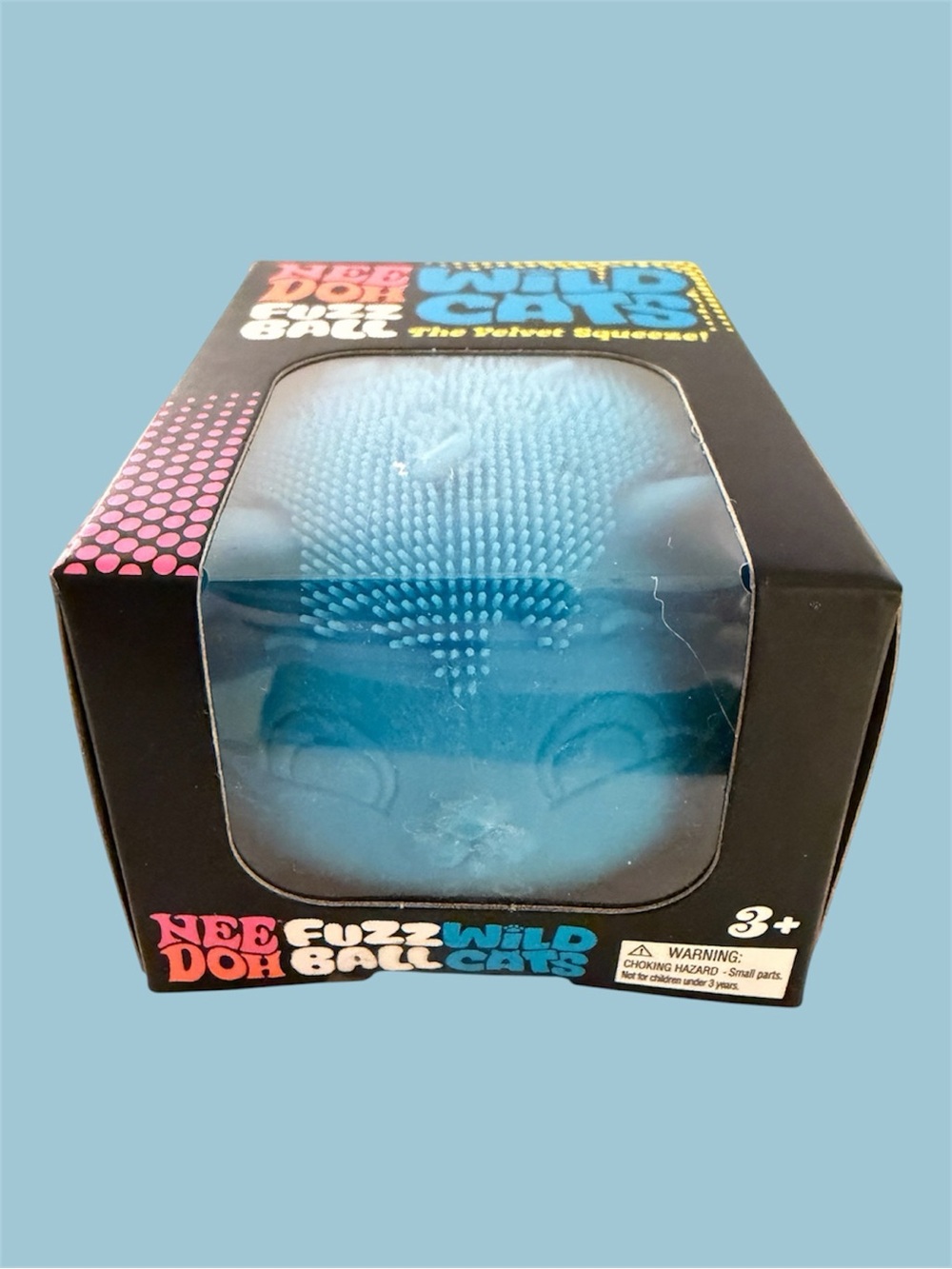 NeeDoh RARE Wild Cats Fuzz Ball - Blue, New in Box